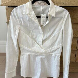 Lela Rose White Blouse Size 2